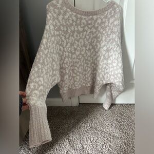 Fuzzy cheetah sweater